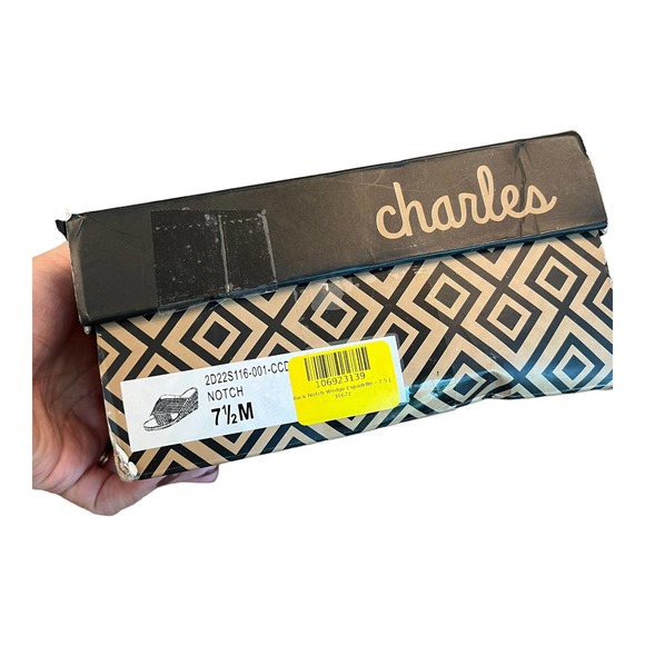 Charles by Charles David NOTCH Black Wedge Espadrille Sandal Women's 7.5 NEW - Picture 10 of 10